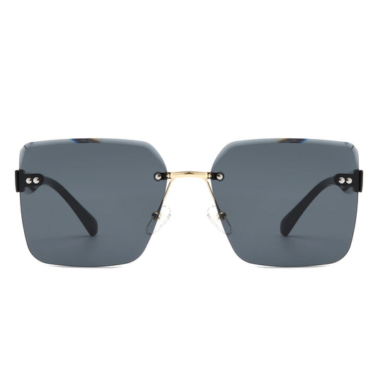 Orbit - Women's Rimless Tinted Square Fashion Sunglasses-1