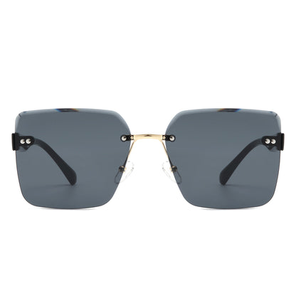 Orbit - Women's Rimless Tinted Square Fashion Sunglasses
